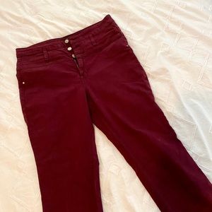 Refuge Red Maroon Stretch High Waist Jeggings